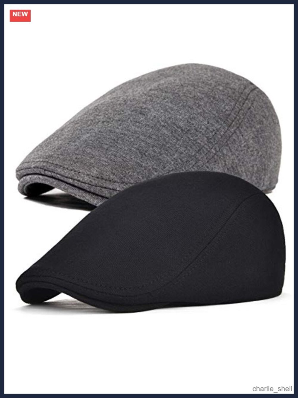 Men 100% Cotton Newsboy Cap Soft Fit Cabbie Hat Elastic Band